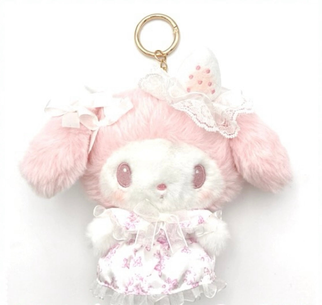 My Melody White Strawberry Keychain