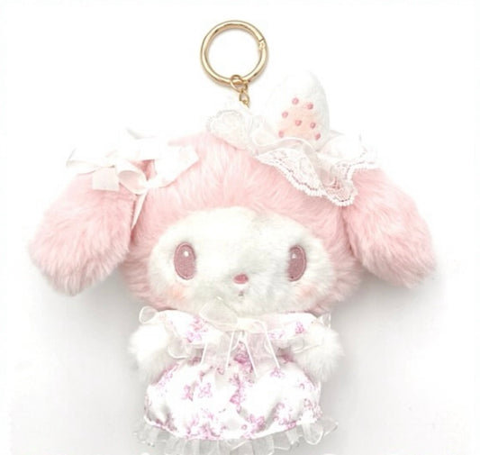 My Melody White Strawberry Keychain