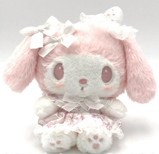 My Melody White Strawberry Tea Time Fluffy Doll
